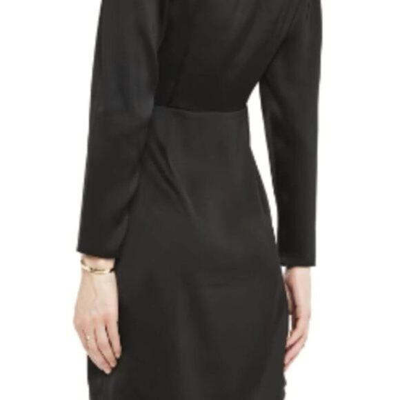 Iris and Ink Adeline wrap effect pleated dress Black size 10 - Picture 5 of 10